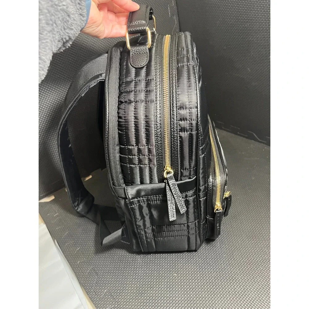 NWT Tommy Bahama Black‎ Quilted Everyday Backpack Adventure Travel Bag Luggage